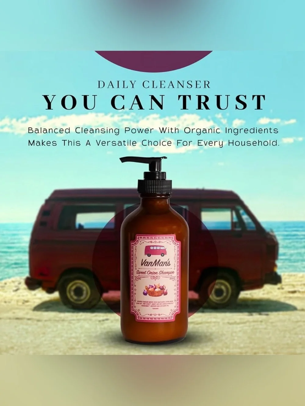 Sweet Onion Shampoo – 8 oz – Gentle Hair Cleanser